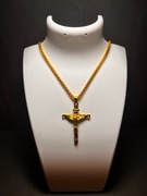 Złoty łańcuszek z zawieszką krzyż