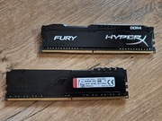 2 sztuki HyperX Fury, DDR4, 8 GB, 2666MHz, CL16 (HX426C16FB2/8)