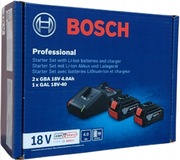 2x Akumulator Bateria Zestaw Bosch 18V 2x GBA 4.0Ah + Ładowarka GAL 18V-40