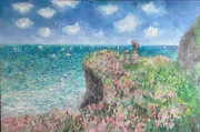 Obraz olejny Claude Monet "Spacer przy klifie"