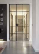 Drzwi szklane czarne ze szprosami w ościeżnicy LOFT