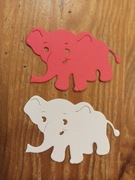 Scrapki, słoniki różne kolory opakowanie 2 sztuki