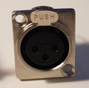 Gniazdo XLR 3P na panel żeńskie złocone