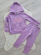 Nowy liliowy komplet dres zestaw bluza + spodnie dresowe r. 110