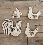 Ozdoby Wielkanocne kogut kura zajączek ażurowe