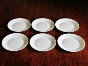 Talerze śniadaniowe à la Arcopal bez sygnatury, białe, 6 szt, Ø 17,9 x 2 cm