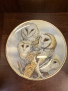 talerz sowy kolekcjonerski ptak BARN OWL Edwardian
