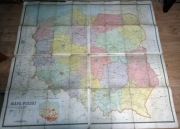 Wielka Mapa Polski 1958 r. – PPWK – Oryginał PRL – Skala 1:500 000