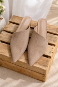KLAPKI DAMSKIE MULE BEZ PIĘTY WIOSENNE BEŻ BEIGE 37,38,39,40,41