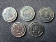 1 złoty  lata 2014 2015 2016 2017 2018