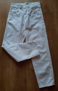Białe Spodnie Jeans Cropp Denim Loose W28 L32 rozm S