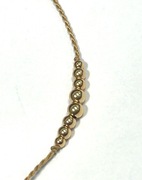 Bransoletka Kuleczki Złoto próby 750 żółte złoto Jedwab