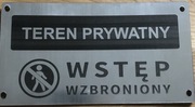 Tabliczka obiekt monitorowany i teren prywatny 2w1