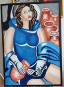 Obraz Andrzeja Romańskiego "Sprzedająca garnki II"