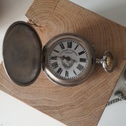 ZEGAREK KIESZONKOWY ROSKOPF SYSTEME SREBRO Savonette