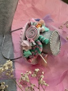 Opaska z cukierkami korona słodyczy, świąteczna opaska na głowę