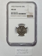 Il RP 20 groszy gr 1923 Utrecht NGC MS 64 