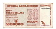 ZIMBABWE 50 BILIONES DOLLARS 2008 P63