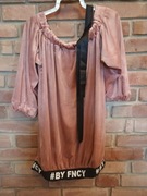 Bluza welurowa z rękawem 3/4