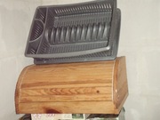 Drewniany chlebak z Ikea + suszarka do naczyń