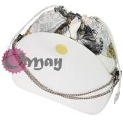 Beżowy organizer worek do Obag MOON LIGHT motyle beż czarny komin OMAY