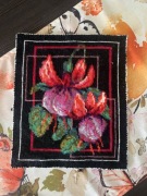 Cudny obraz/gobelin „Kwiat” rękodzieło, haft