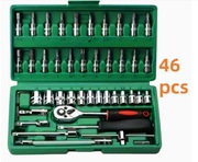 46 szt. zestaw narzędzi klucz grzechotka i nasadki w walizce