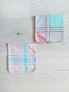 Chusteczki damskie materiałowe retro PRL 