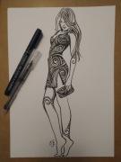 Rysunek: w sukni - cienk - blok t. A4 250 g/m2