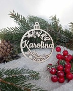 bombka zawieszka drewniana ozdoba na choinkę/Boże Narodzenie - wzór 21