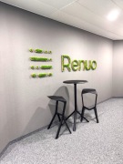 Litery dębowe z mchem, chrobotkiem | Logo, napis, dekoracja wnętrz