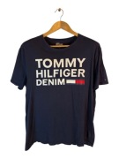 Koszulka Tommy Hilfiger granatowa duże logo L