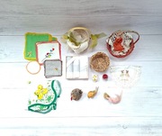 Koszyk Pisanka Ozdoby Dekoracje Kurczaczki wielkanocne Wielkanoc 22 szt