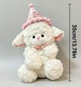 Pluszowa Księżniczka Lalka Maskotka Miękka Puszysta Pompony Koronka 35 cm