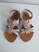 Nowe dziewczęce sandałki beżowe r. 27