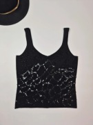 Top Olsen 38 M czarny cekinowy elegancki wieczorowy świąteczny nowy 