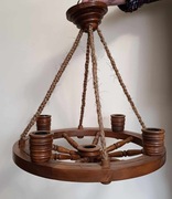 Żyrandol drewniany śr. 54 cm