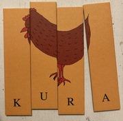 Puzzle 4 literowe do nauki czytania KALIMBA Montessori