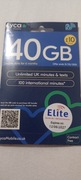 Lyca mobile Lebara UK SIM karta anglia 40GB 10 contact free