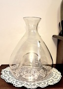 Duży dekoracyjny wazon ze szkła/Dekanter(?)