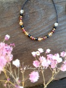 Bransoletka turmalin, cytryn, granat