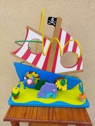 DUŻA MULA edukacyjna przeplatanka labirynt STATEK NOWE