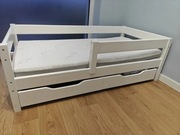 Łóżeczko 140x70 drewniane Lukdom z materacem