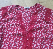 Bluzka letnia cienka z koronką dekolt czerwona Orsay  S 36 24 hm 