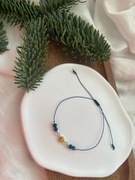 Bransoletka na szczęście róża różyczka kianit kryształ górski hematyt