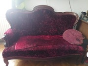 Komplet mebli ludwikowskich przedwojennych - sofa i 6 foteli