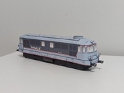 Lokomotywa spalinowa ST43- 292 szary Wiskol pociąg Model kartonowy