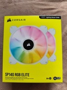 Dwa wentylatory Corsair SP140 RGB ELITE + Lighting Node CORE