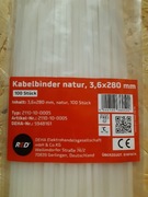 OPASKI ZACISKOWE KABLOWE TRYTKI 100 SZT 3,6x280MM 