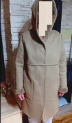 ZARA Damskie Beżowe Futerko Dwustronne XL / 42 / 14